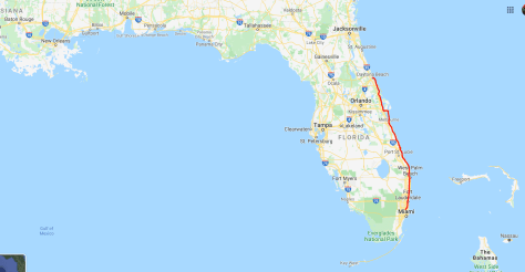 Florida with Red Line